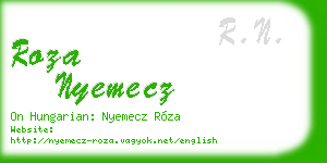 roza nyemecz business card