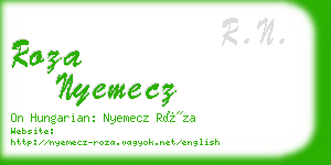 roza nyemecz business card